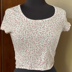 American Eagle floral crop top Size Small